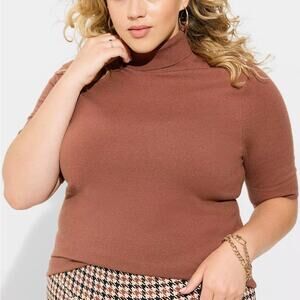 Torrid Root Beer Brown Everyday Soft Turtleneck Sweater 2X NWT 40860486